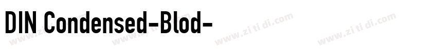 DIN Condensed-Blod字体转换